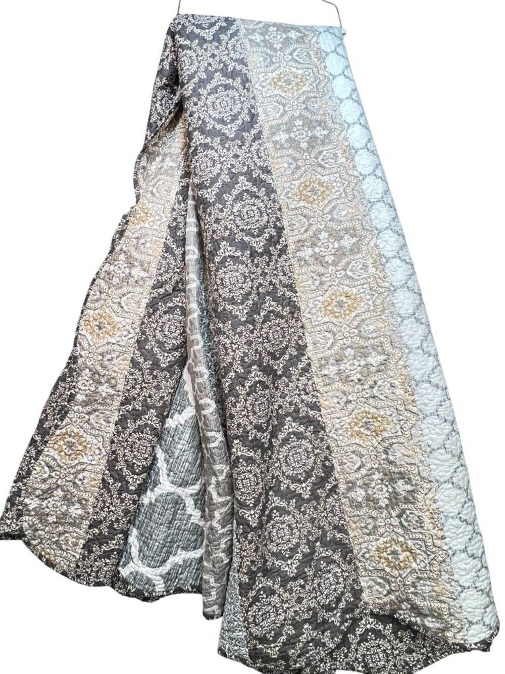 Reversible Kantha Quilt Bedspread Blanket Multicolor King Paisley Floral Bedding